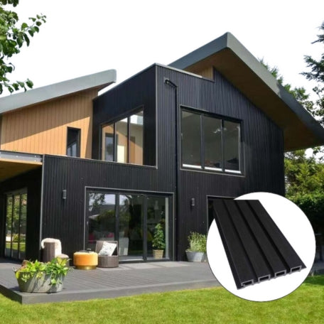 2.5m Slatted Cladding Black