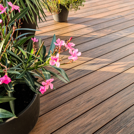 2.9m Premium Composite Decking - Teak Wood Effect
