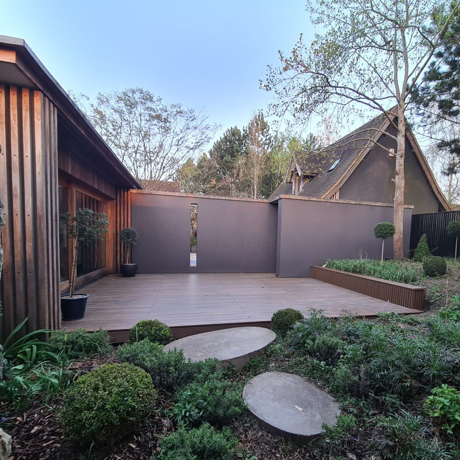 Composite decking grey wpc decking board UK