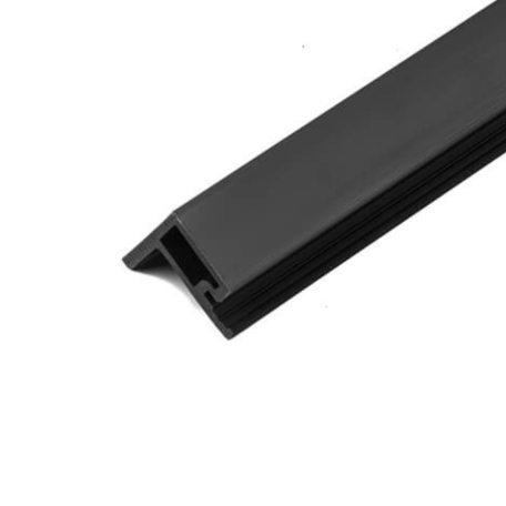 2.9m Composite Slatted Cladding End Trim Black