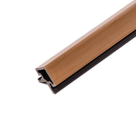 2.9m Composite Slatted Cladding Corner Walnut
