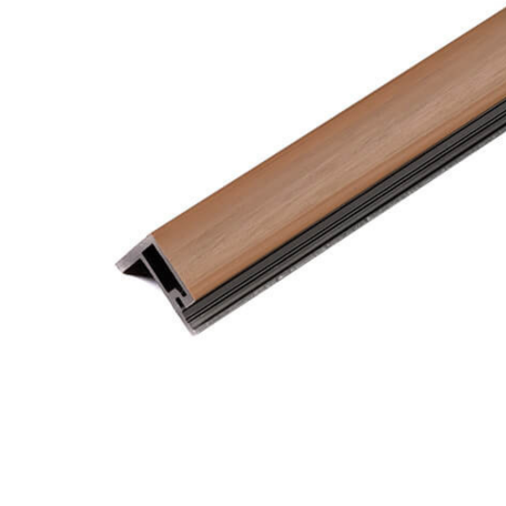 2.9m Composite Slatted Cladding End Trim Walnut
