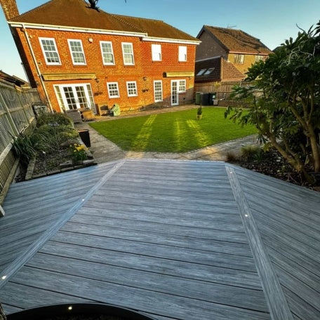2.9m Premium Composite Decking - Dual Color Grey and Black