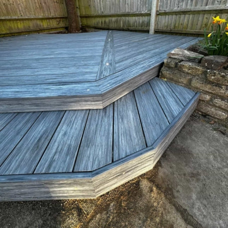 2.9m Premium Composite Decking - Dual Color Grey and Black