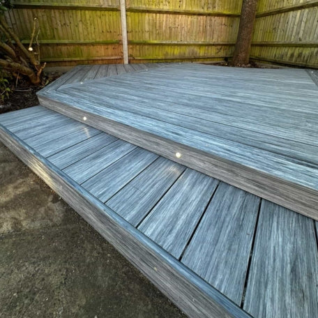 2.9m Premium Composite Decking - Dual Color Grey and Black