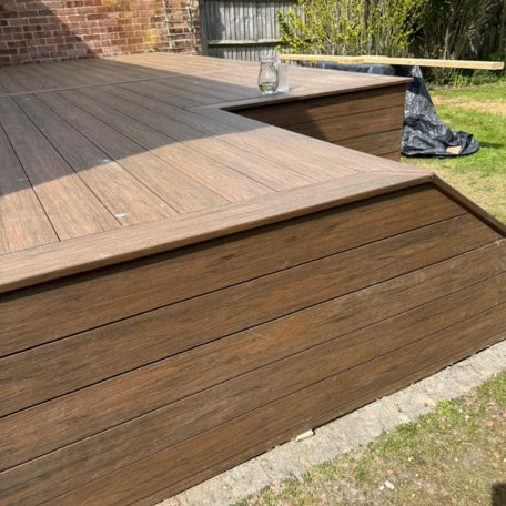 2.9m Premium Composite Decking - Dual Color Oak Mix - Teak Mix