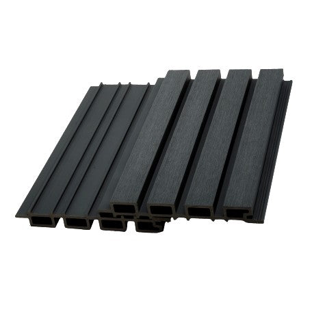 2.5m Slatted Cladding Black