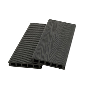 4 m Woodgrain Composite Decking Black
