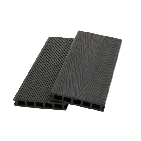 4 m Woodgrain Composite Decking Black