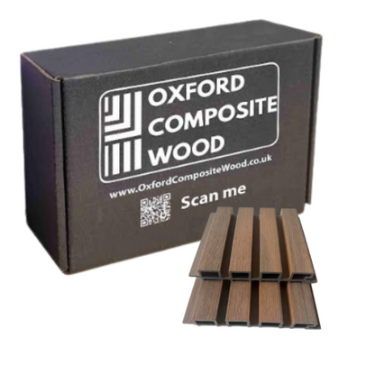 SAMPLES Composite Slatted Cladding - Walnut