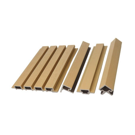 2.5 m Composite Slatted Cladding Yellow Cedar