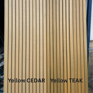 2.5 m Composite Slatted Cladding Yellow Cedar