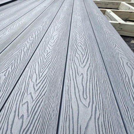 4m Woodgrain Composite Decking Grey