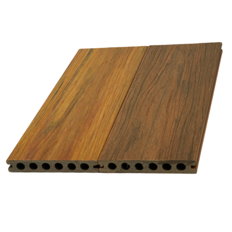 2.9m Premium Composite Decking - Dual Color Oak Mix - Teak Mix