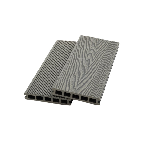 4m Woodgrain Composite Decking Grey
