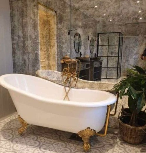 Splashback antique aged mirror glass tile 